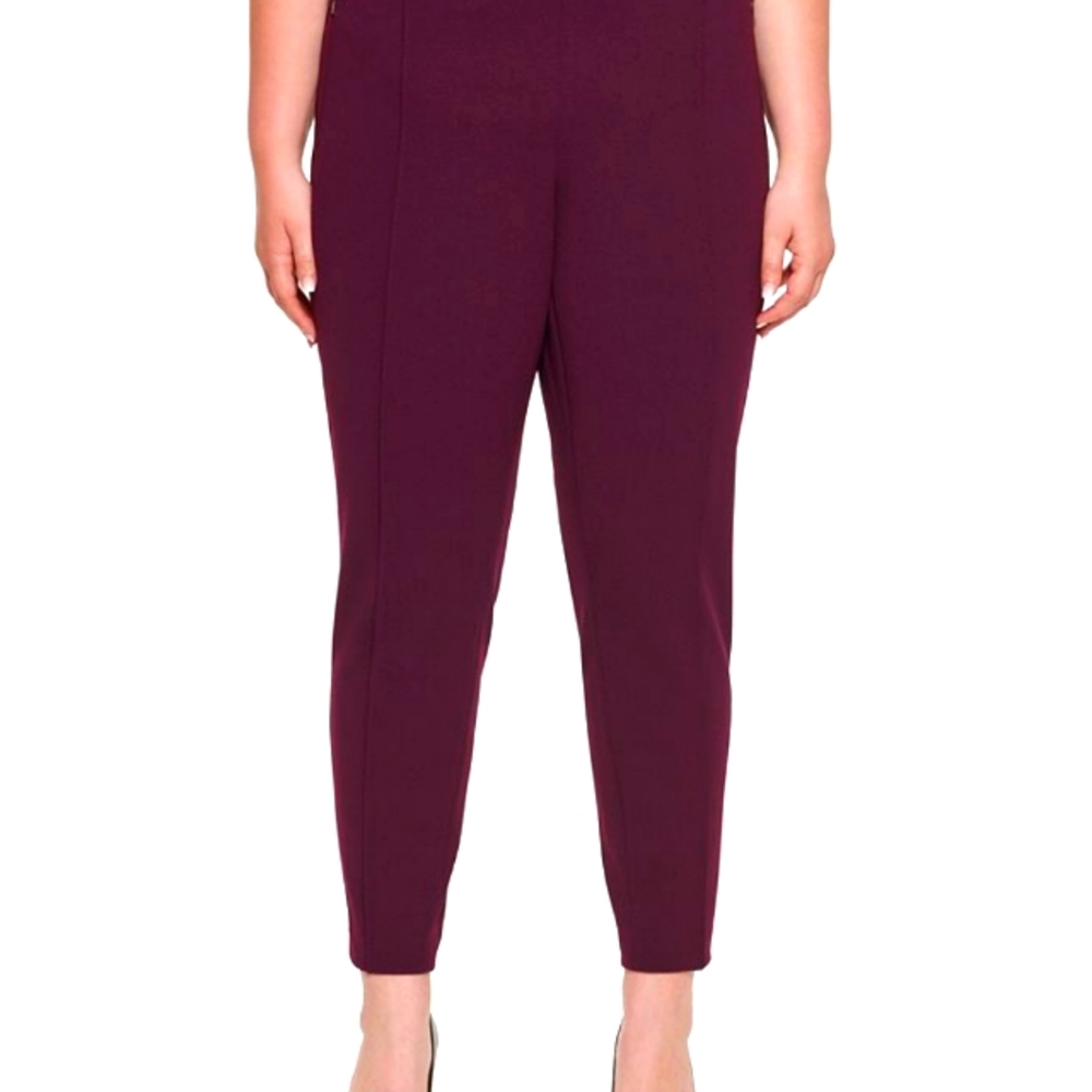 Calvin Klein Plus Size Mid- Rise Elastic Waist Pants